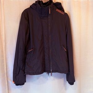 Superdry Black Jacket with pink  Accents